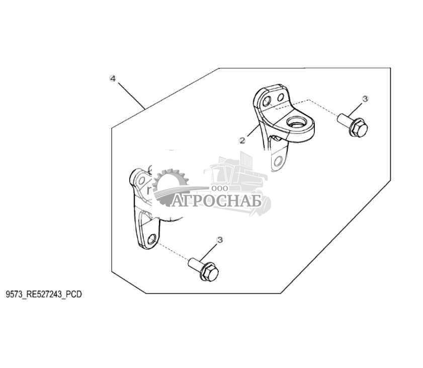 9573 Передние кронштейны двигателя 